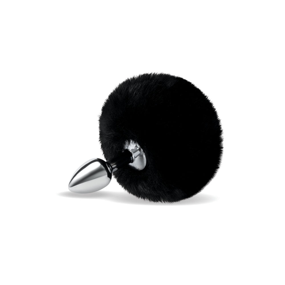 WhipSmart Furry Tales Bunny Tail Black Metal Plug Tails
