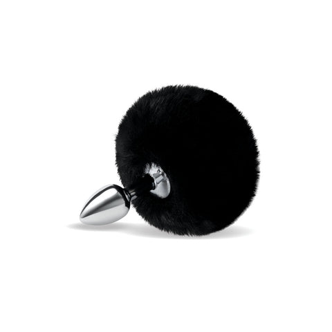 WhipSmart Furry Tales Bunny Tail Black Metal Plug Tails