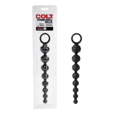 Colt Power Drill Balls – Graduated Ribbed Silicone Anal Beads with Pull Ring > Anal Range > Anal Beads
