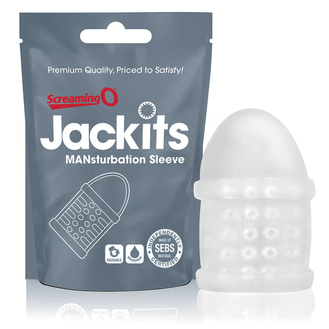 Screaming O Jackits – Reusable Male Masturbation Sleeve with Raised Textured Interior > Sex Toys For Men > Masturbators Cup