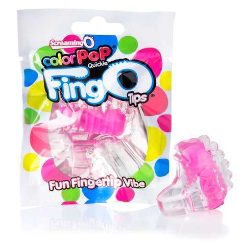 Screaming O FingO Tips Silicone Fingertip Mini Vibe Pink Finger Stimulator