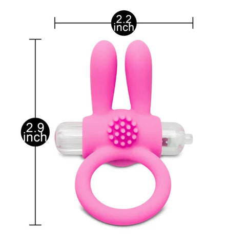 Cock Ring With Rabbit Ears Pink > Sex Toys For Men > Love Ring Vibrators