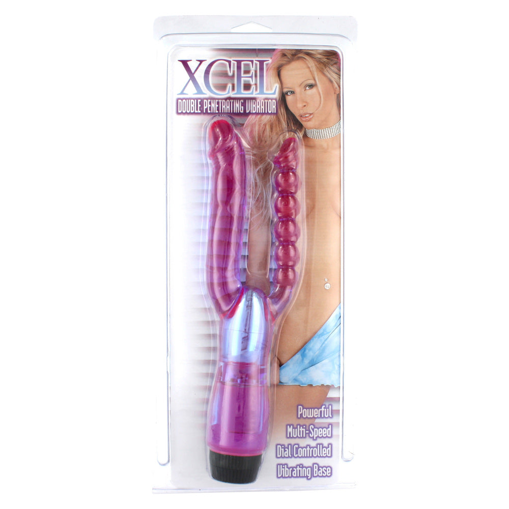 Xcel Double Penetrating 10 Inch Vibrator For Couples > Sex Toys For Ladies > Duo Penetrator