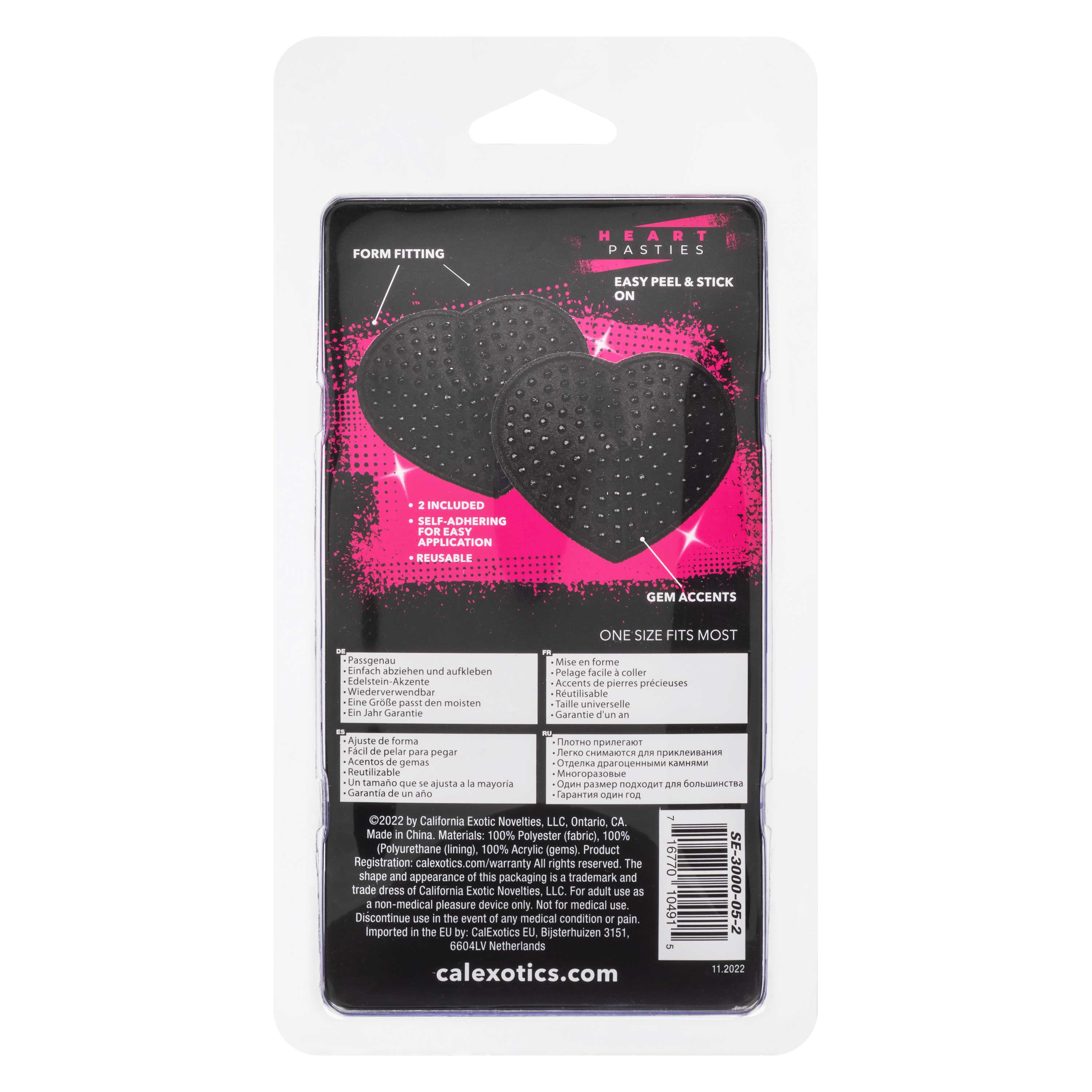 Radiance Black Heart Pasties Adhesive Nipple Covers Set Default Title > Clothes > Pasties