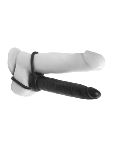 Anal Fantasy Collection Double Trouble 5.3 Inch Anal Dong and Cock Ring Set Black > Anal Range > Anal Probes