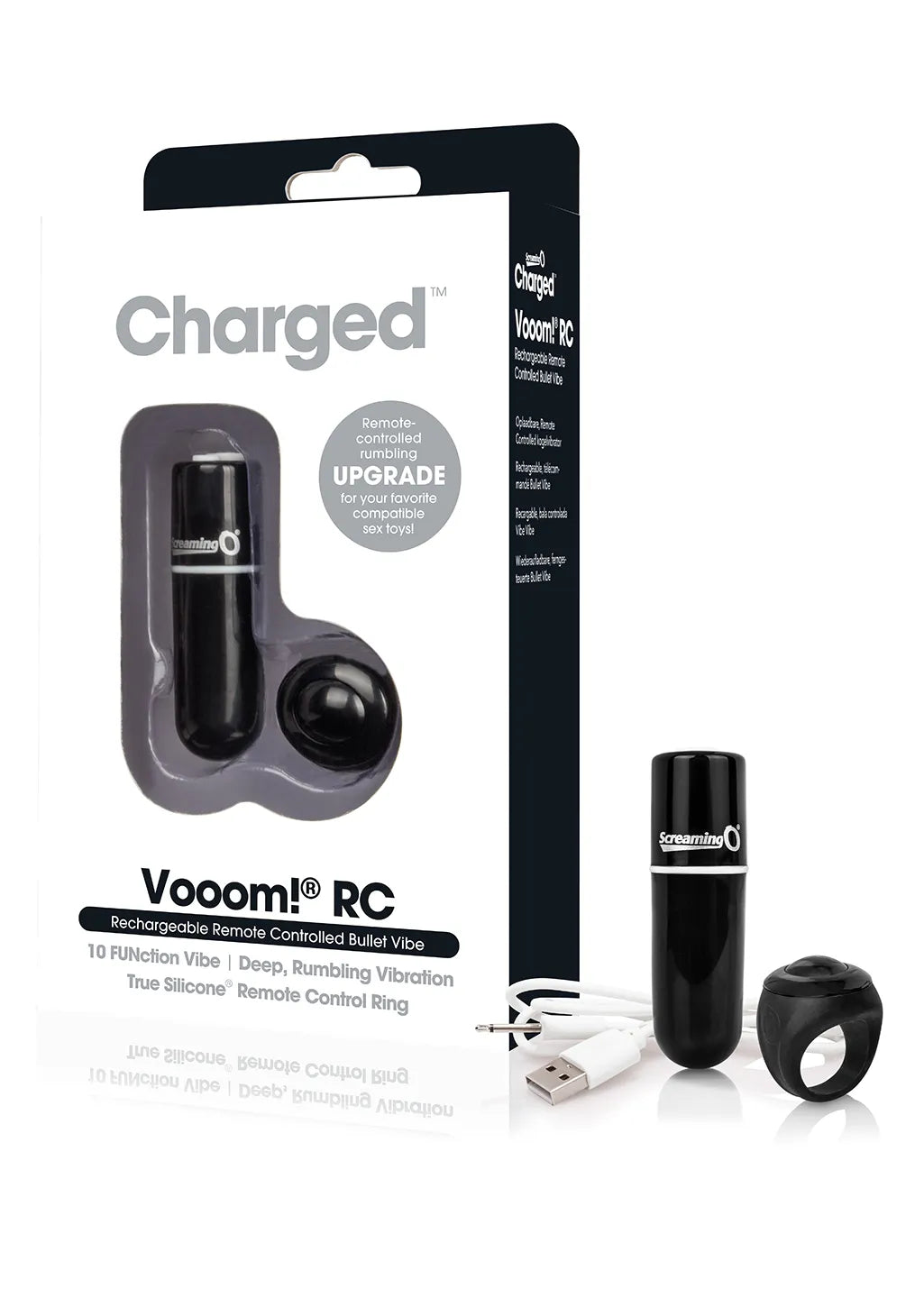 Screaming O Charged Vooom Remote-Controlled Rechargeable Bullet Vibrator with 10 Functions > Sex Toys For Ladies > Clitoral Vibrators and Stimulators