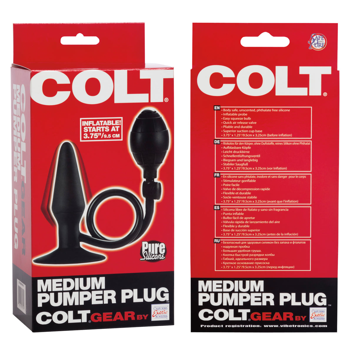 Colt Medium Pumper Inflatable 4.5 Inch Medical-Grade Silicone Anal Plug > Anal Range > Tunnel and Stretchers