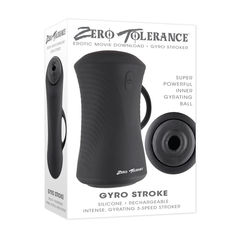 Zero Tolerance Gyro Stroke Powered Masturbator Black Strokers - Auto