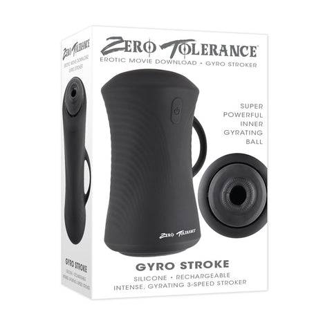 Zero Tolerance Gyro Stroke Powered Masturbator Black Strokers - Auto