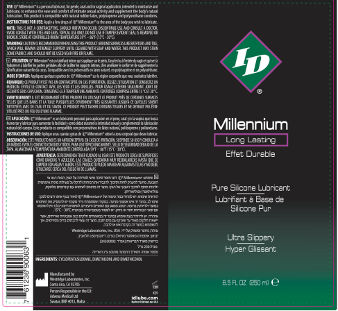 ID Millennium Long-Lasting Silicone Lubricant 8.5 Oz – Body-Safe Silicone Lubricant > Lube > Silicone