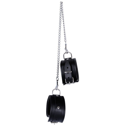 Zado Leather Padded Ankle Restraints With Chain Buckle > Bondage Gear > Restraints