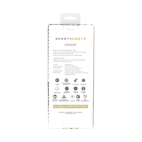 Sportsheets Merge Lennox Hollow Vibrating Silicone 8 Inch Dildo USB Rechargeable > Dildos > Neutral Dildos