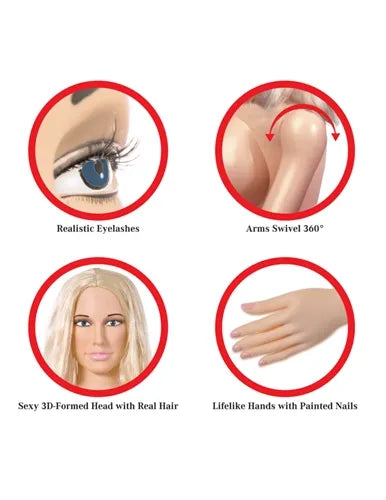 Pipedream Extreme Dollz Hannah Harper – Life-Size Inflatable Love Doll with Removable Inserts > Sex Toys > Sex Dolls > Inflatable
