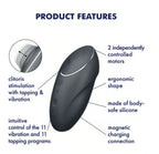 Satisfyer Tap and Climax 1 Lay-On Vibrator Grey
