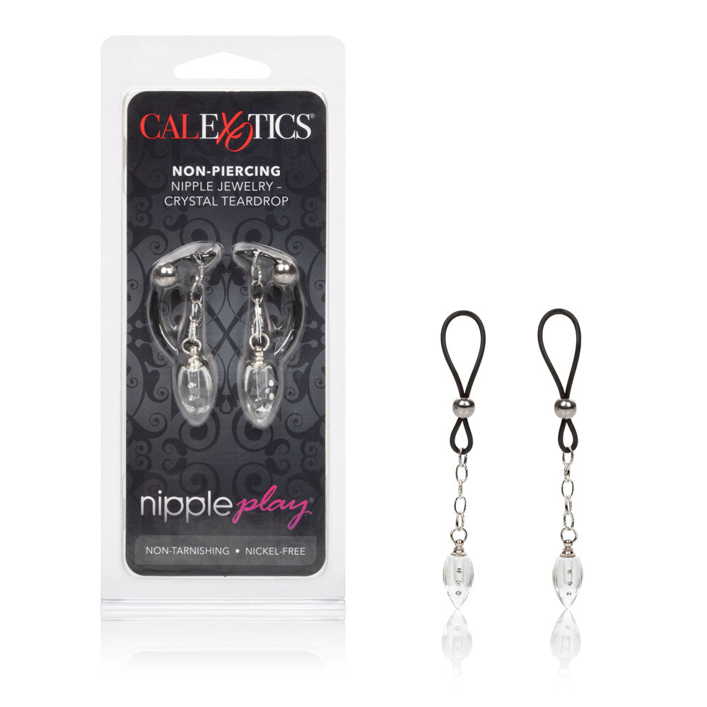 Nipple Play Non-Piercing Crystal Teardrop Adjustable Nipple Jewellery > Sex Toys > Nipple Clips
