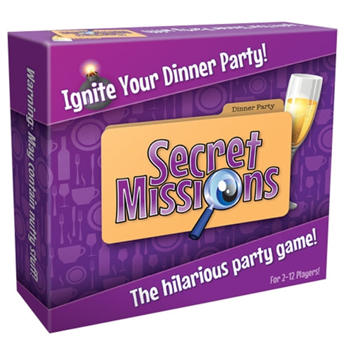 Secret Missions Dinner Party Game with 12 Secret Mission Badges and Metal Clip Badges – Party Game > Novelties > Games