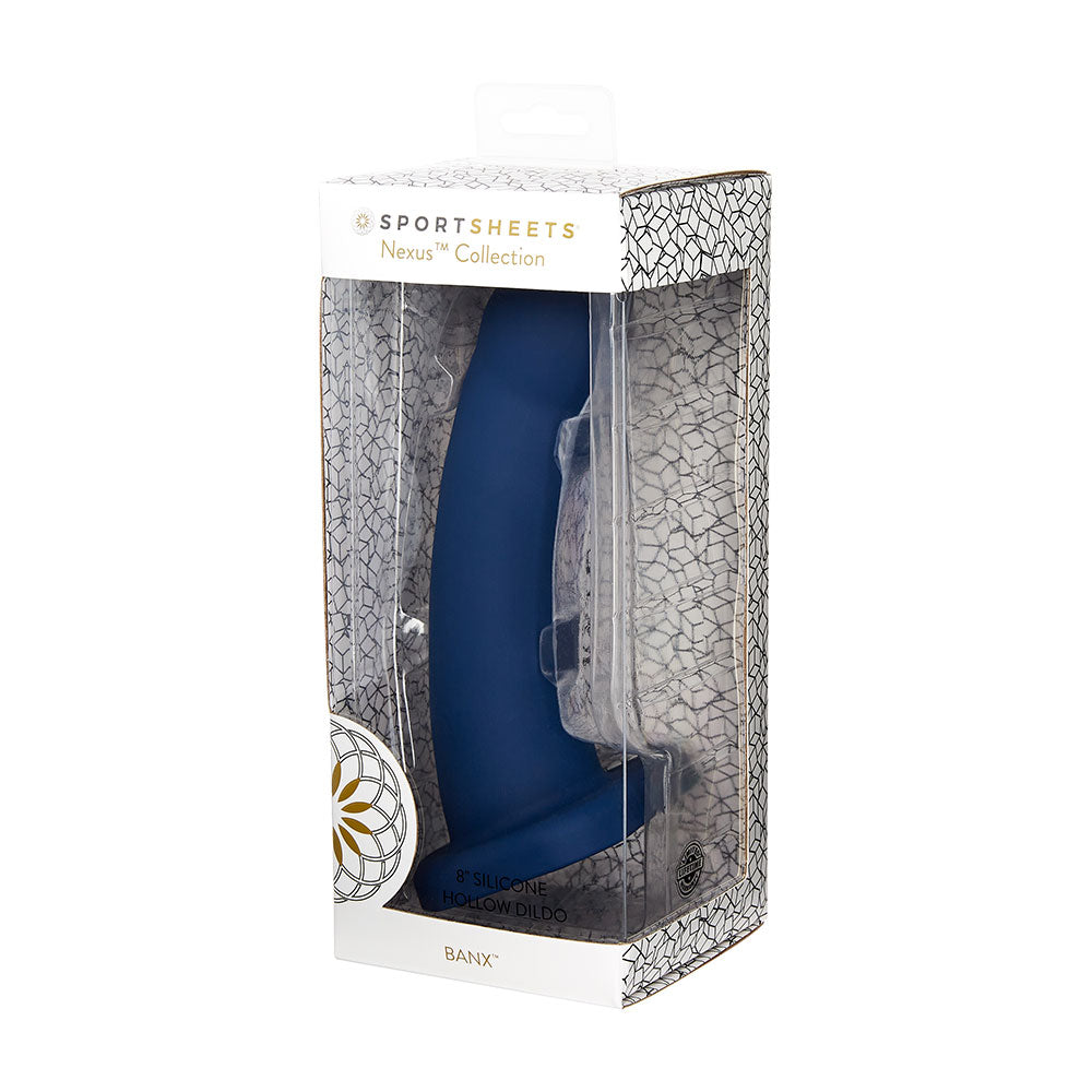Sportsheets Merge Banx 8-Inch Hollow Silicone Dildo Compatible with Strap-Ons Secondary image
