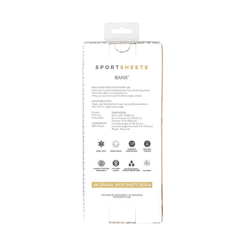 Sportsheets Merge Banx 8-Inch Hollow Silicone Dildo Compatible with Strap-Ons > Dildos > Neutral Dildos