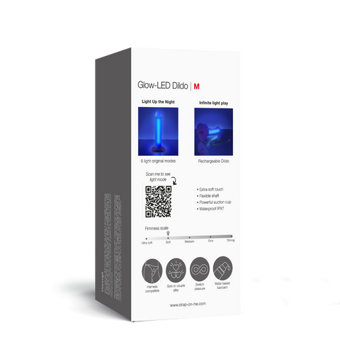 Strap On Me Glow LED Silicone Dildo with Luminous Technology – Medium Dildo > Dildos > Neutral Dildos