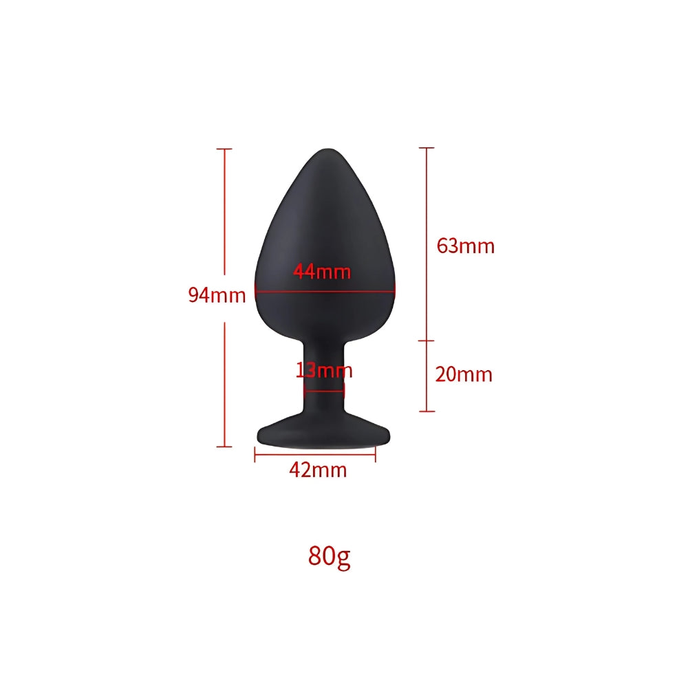Toosh Black Silicone Large Butt Plug – Smooth Soft Silicone Material > Anal Range > Butt Plugs