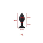 Toosh Black Silicone Small Butt Plug – Soft Silicone Anal Plug with Jewelled Base > Anal Range > Jewel Butt Plugs