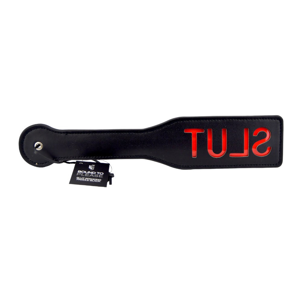 Bound to Please Slut (Black) – Spanking Paddle > Bondage Gear > Paddles