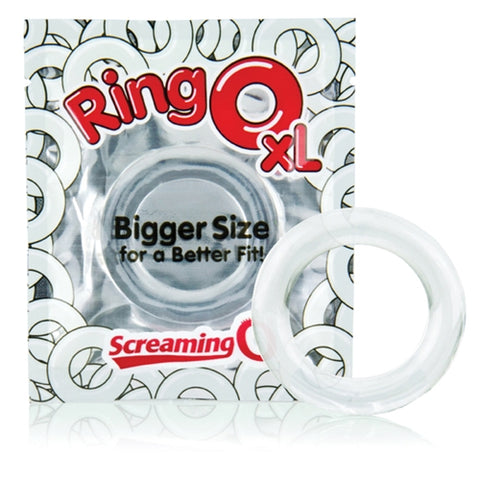 RingO XL Bigger Size Stretch Silicone Cock Ring Clear XL > Cock Ring > Single
