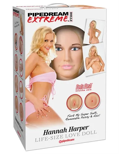 Pipedream Extreme Dollz Hannah Harper – Life-Size Inflatable Love Doll with Removable Inserts > Sex Toys > Sex Dolls > Inflatable
