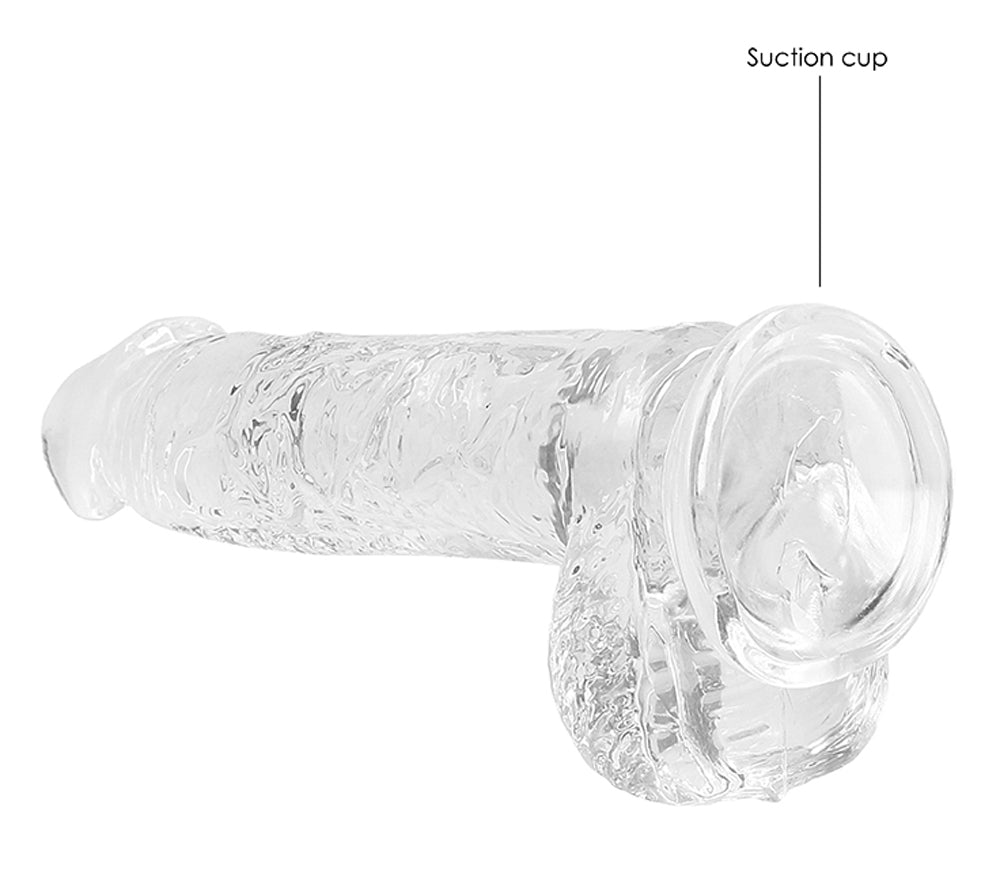 RealRock 6 Inch Transparent Crystal Clear Phthalate-Free Rubber Dildo > Dildos > Realistic Dildos
