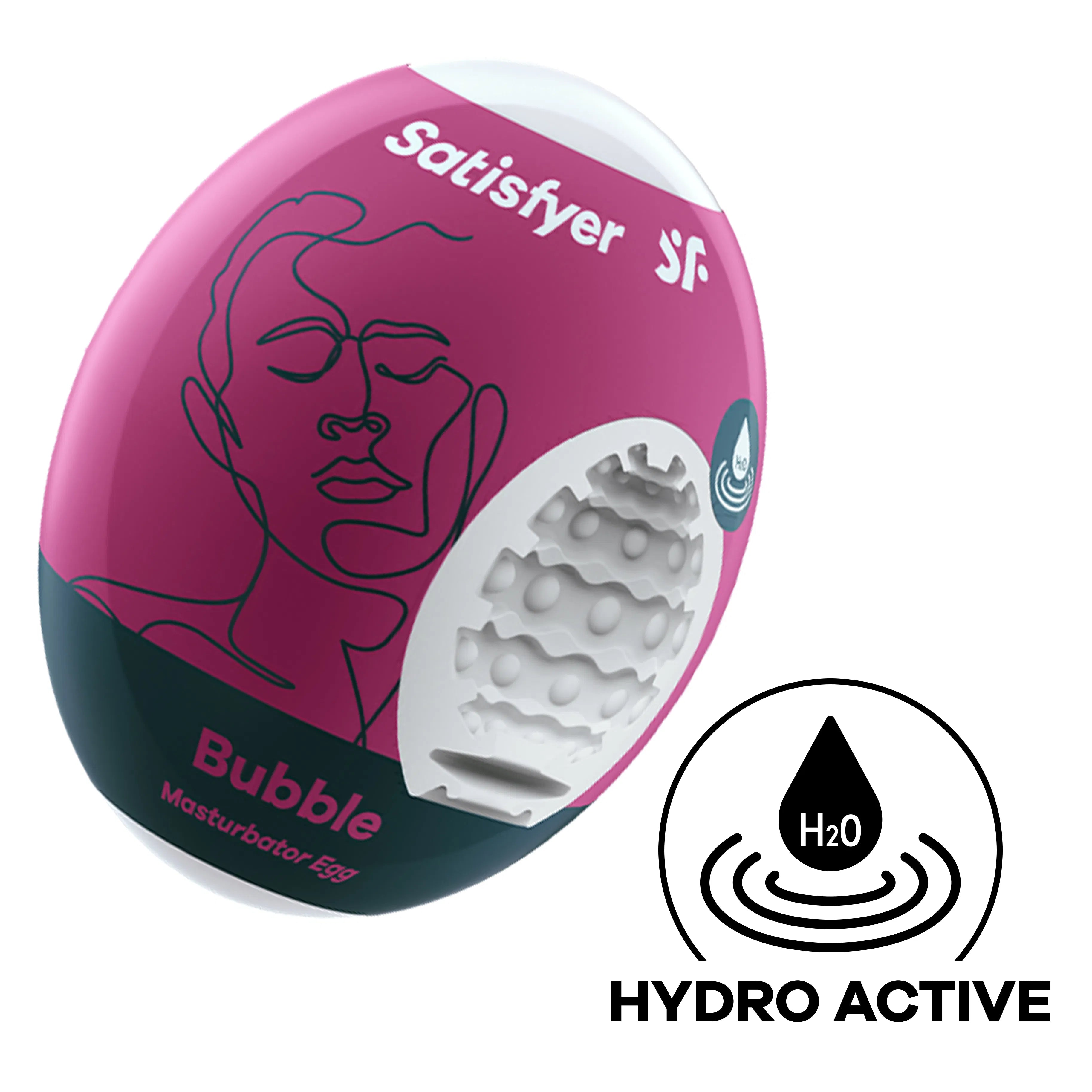 Satisfyer Masturbator Egg Bubble Hydro-Active Texture Compact Pleasure Device > Sex Toys For Men > Masturbators Cup