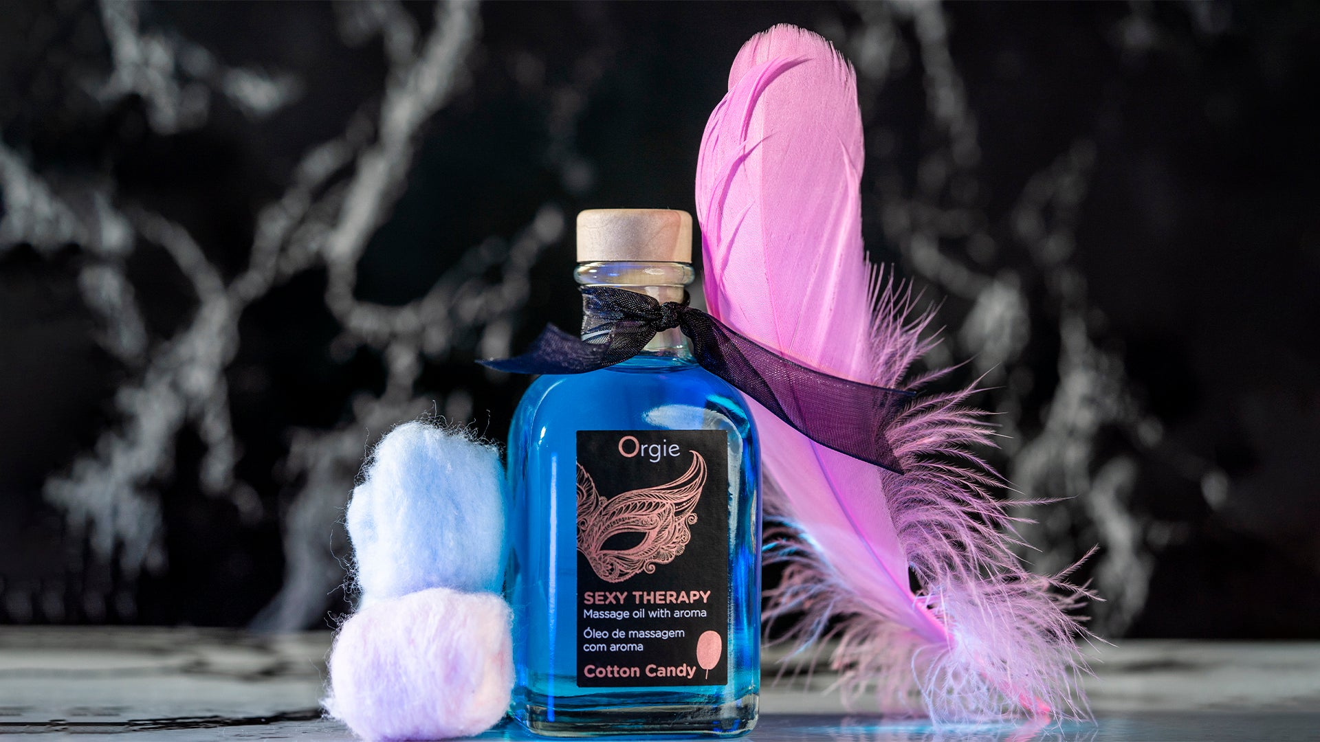Orgie Sexy Therapy Cotton Candy Kissable Massage Oil 100ml – Edible Warming Massage Oil Secondary image
