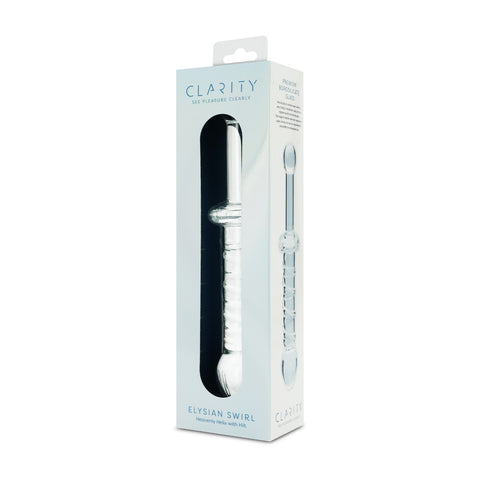 Elysian Swirl Handblown Borosilicate Glass 5.6 Inch Spiral Textured Dildo > Glass > Dildos
