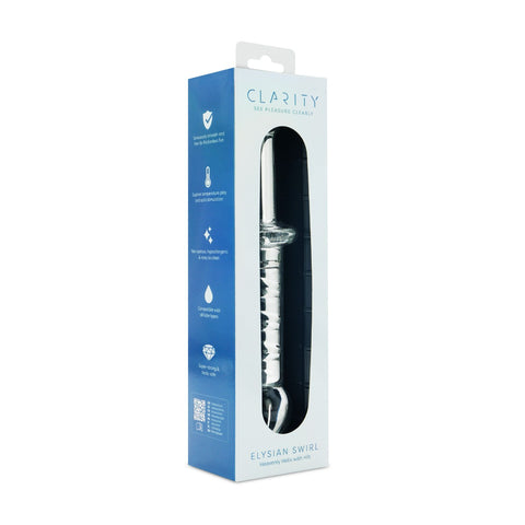 Elysian Swirl Handblown Borosilicate Glass 5.6 Inch Spiral Textured Dildo > Glass > Dildos