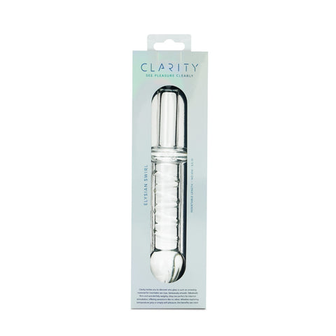 Elysian Swirl Handblown Borosilicate Glass 5.6 Inch Spiral Textured Dildo > Glass > Dildos