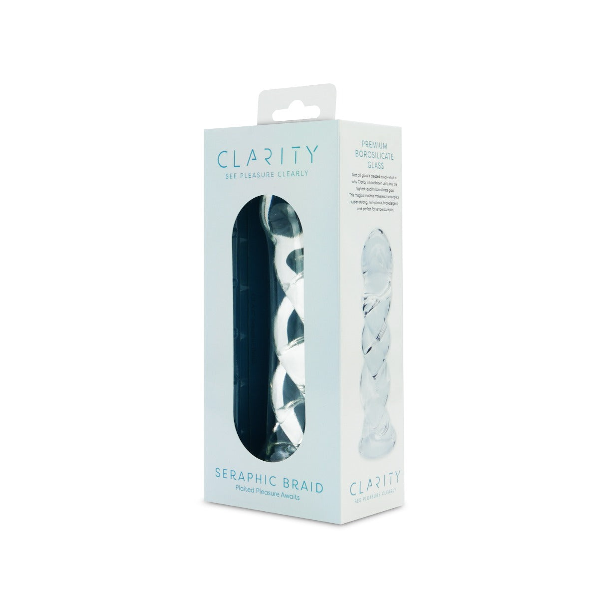 Seraphic Braid 5.7 Inch Borosilicate Glass Dildo Handblown Spiral Design Dildo > Glass > Dildos