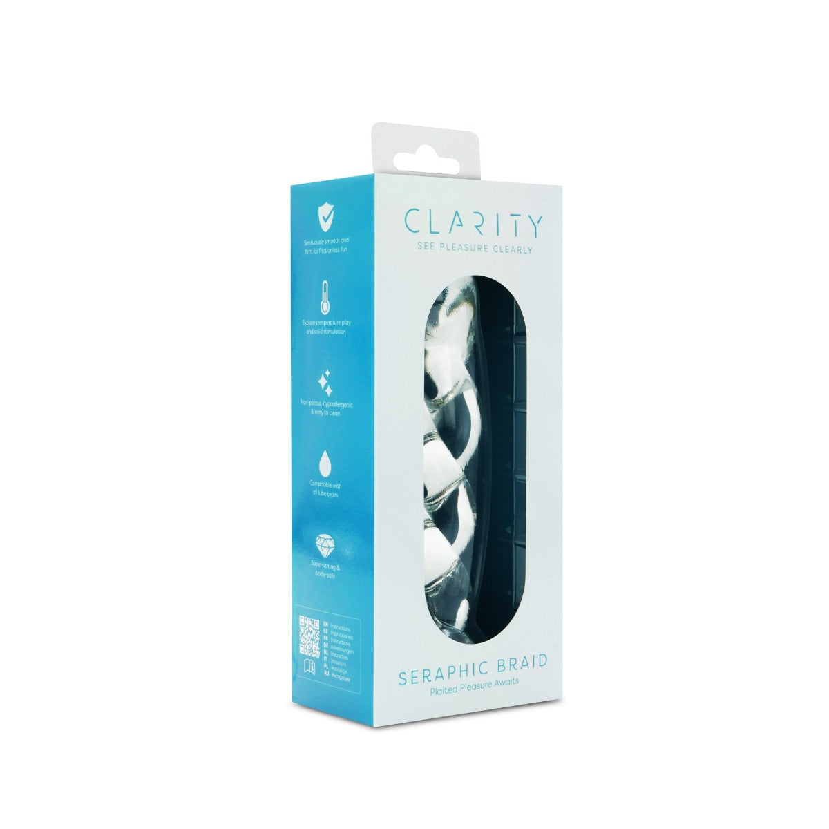 Seraphic Braid 5.7 Inch Borosilicate Glass Dildo Handblown Spiral Design Dildo > Glass > Dildos