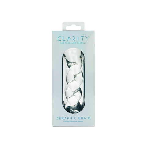 Seraphic Braid 5.7 Inch Borosilicate Glass Dildo Handblown Spiral Design Dildo > Glass > Dildos