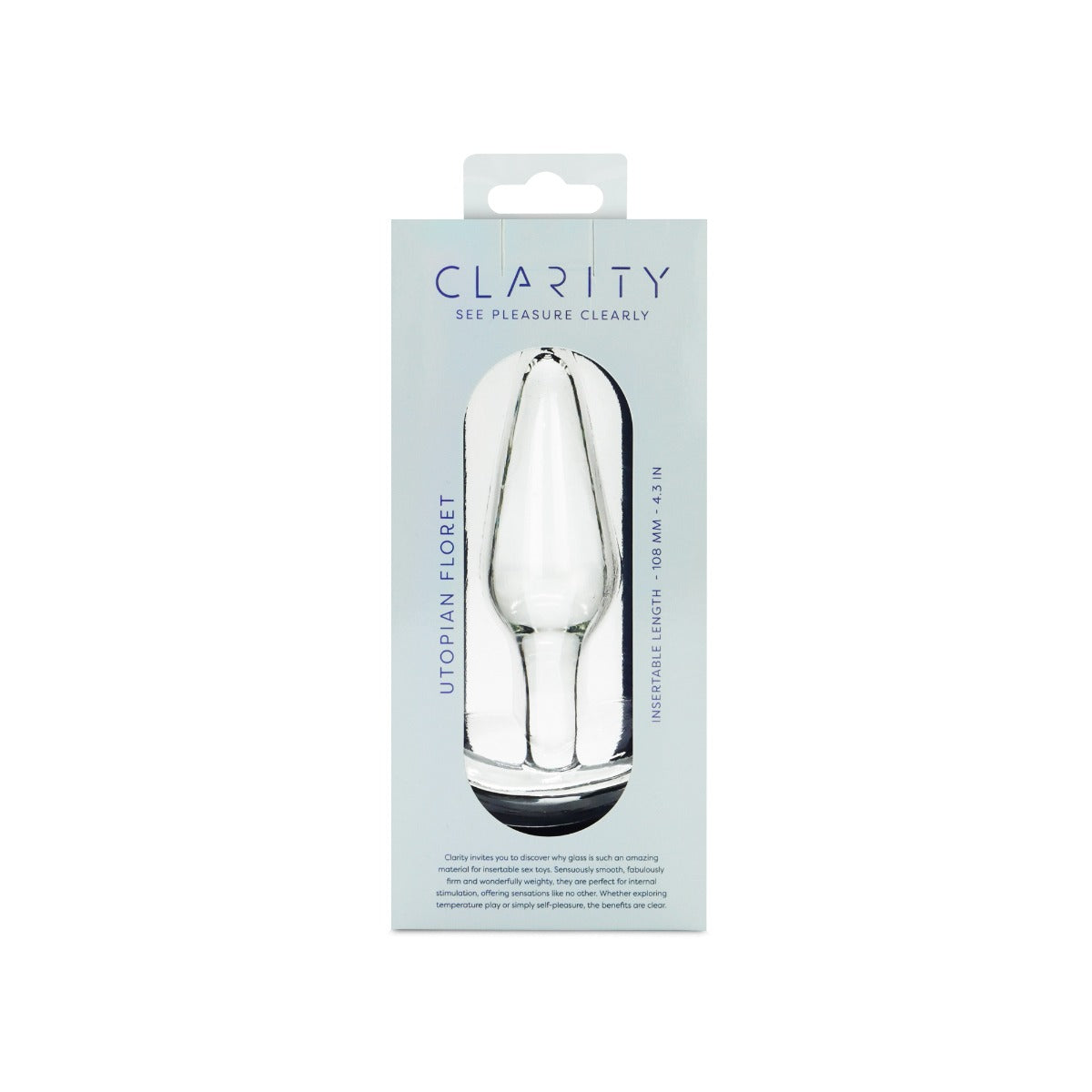 Utopian Floret Handcrafted Borosilicate Glass Butt Plug 4.3 Inch Insertable Length > Glass > Toys