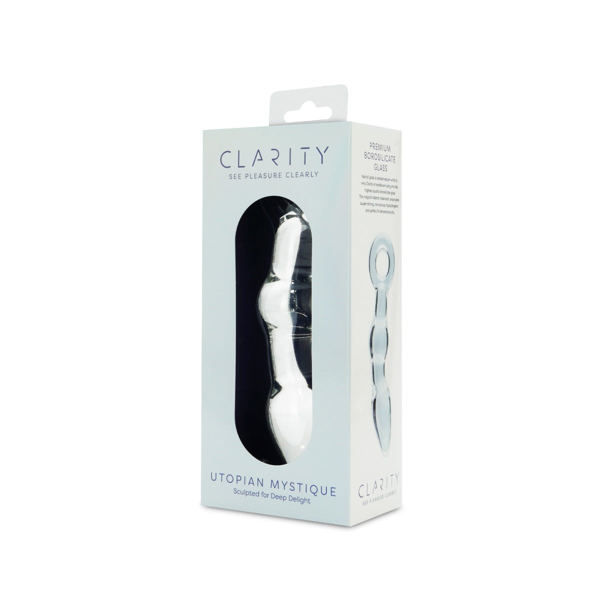 Utopian Mystique 5.2 Inch Ribbed Borosilicate Glass Anal Dildo > Glass > Dildos
