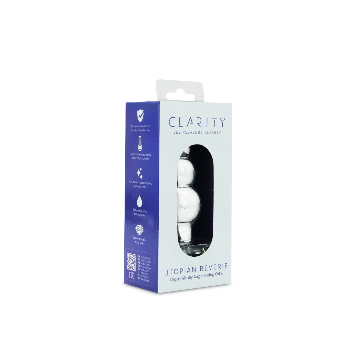 Utopian Reverie Handcrafted Borosilicate Glass Anal Beads 3.6 Inch Anal Toy > Glass > Dildos