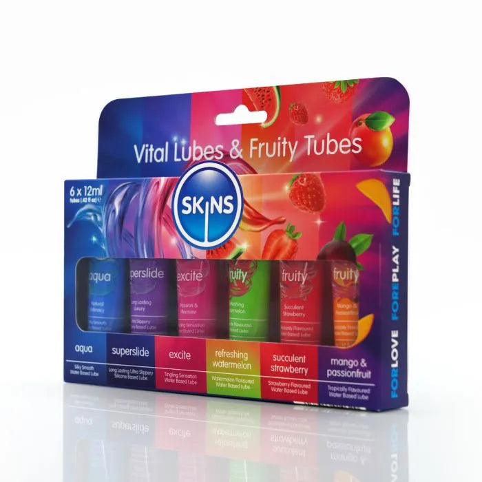 Skins Vital and Fruity Sampler 12ml Tubes 6 Pack – Flavored Lubricant Set > Lube > Flavoured Main image