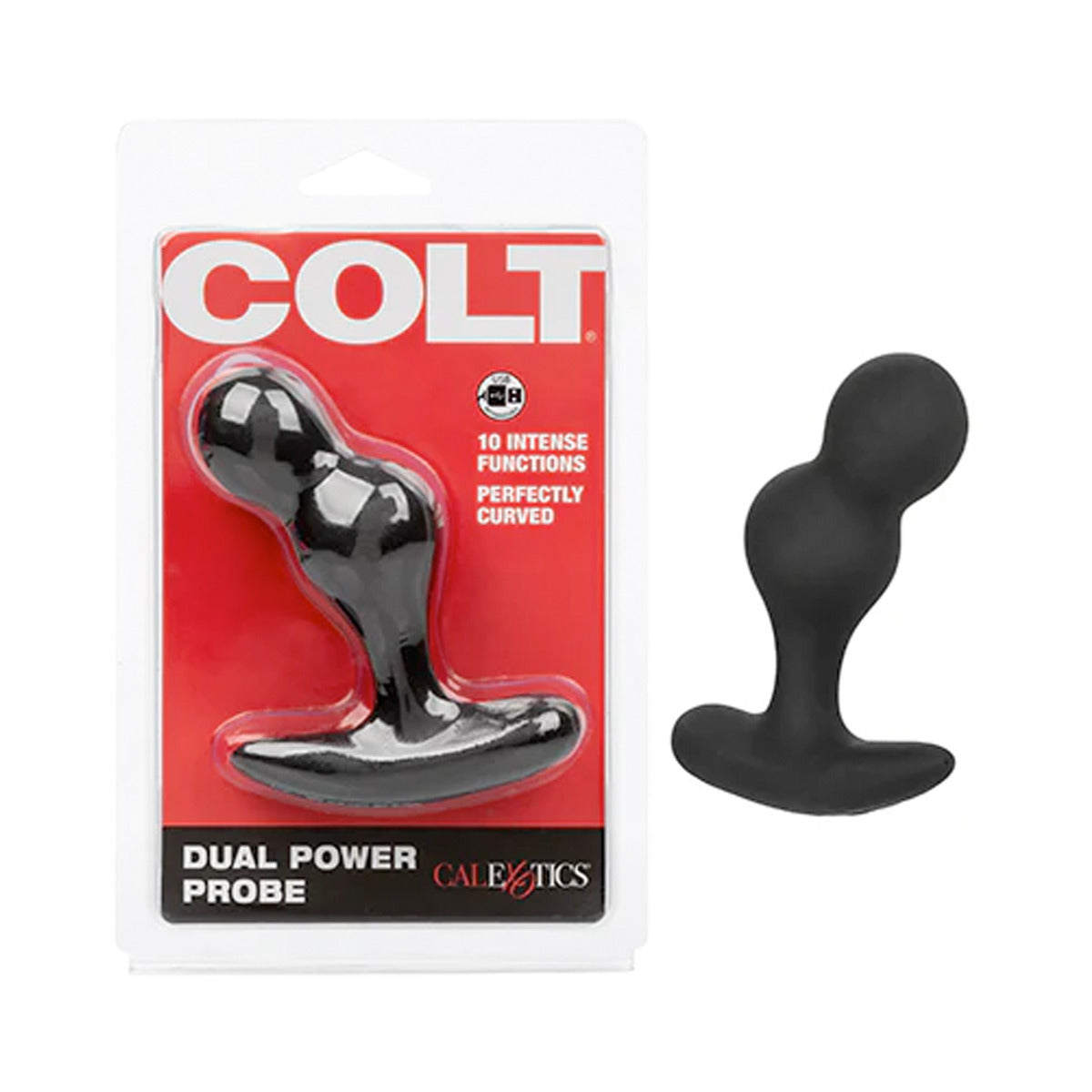 Colt Dual Power Probe – Rechargeable Bulbous Vibrator with 10 Functions Black > Anal Range > Prostate Plugs