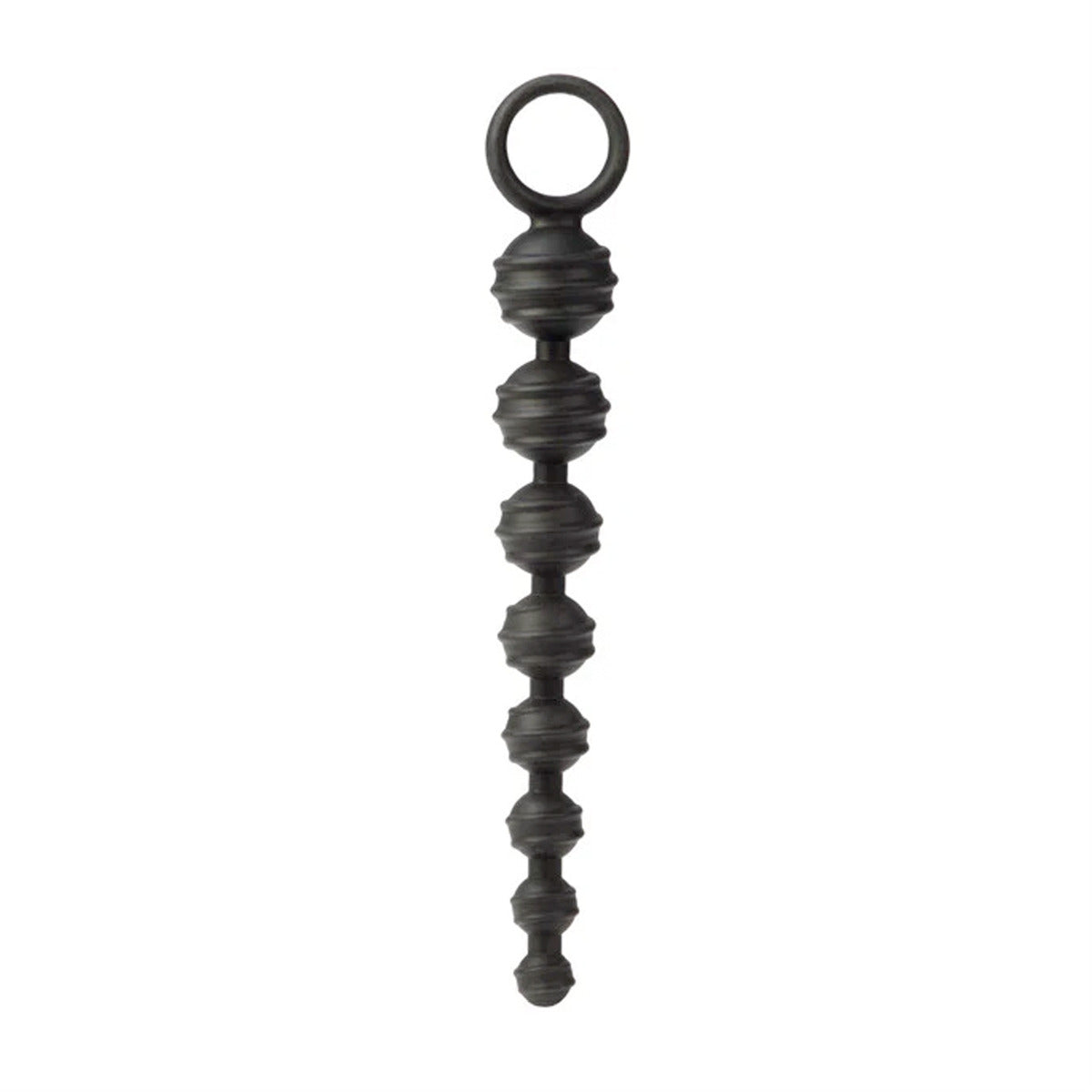 Colt Power Drill Balls – Graduated Ribbed Silicone Anal Beads with Pull Ring Black > Anal Range > Anal Beads