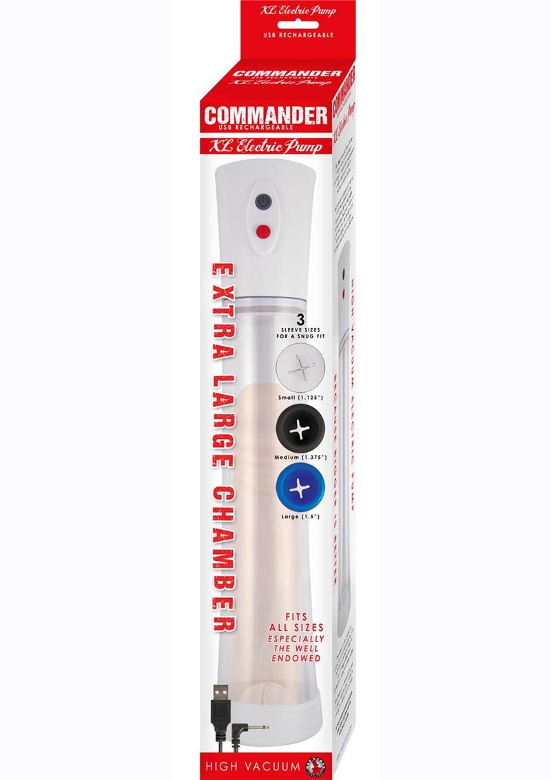 Commander XL USB Rechargeable Electric Penis Pump – High Vacuum 10 Inch Tube > Pumps > Penis Pumps Electric