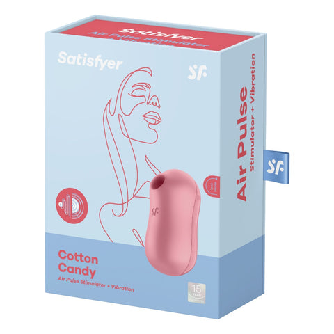 Satisfyer Cotton Candy Lilac Compact Oval Lay-On Vibrator with Pressure Waves and Vibration > Vibrators > Vibrating Pads