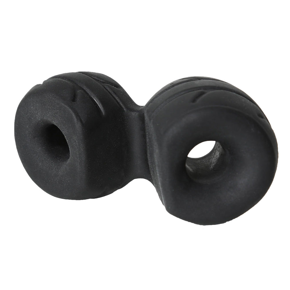 Perfect Fit Cock and Ball Ring and Stretcher Black Ball Stretcher