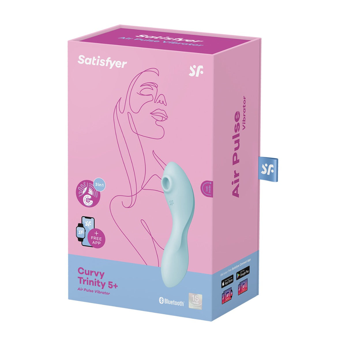 Satisfyer Curvy Trinity 5+ Waterproof Triple Motor Vibrator > Sex Toys For Ladies > Clitoral Vibrators and Stimulators