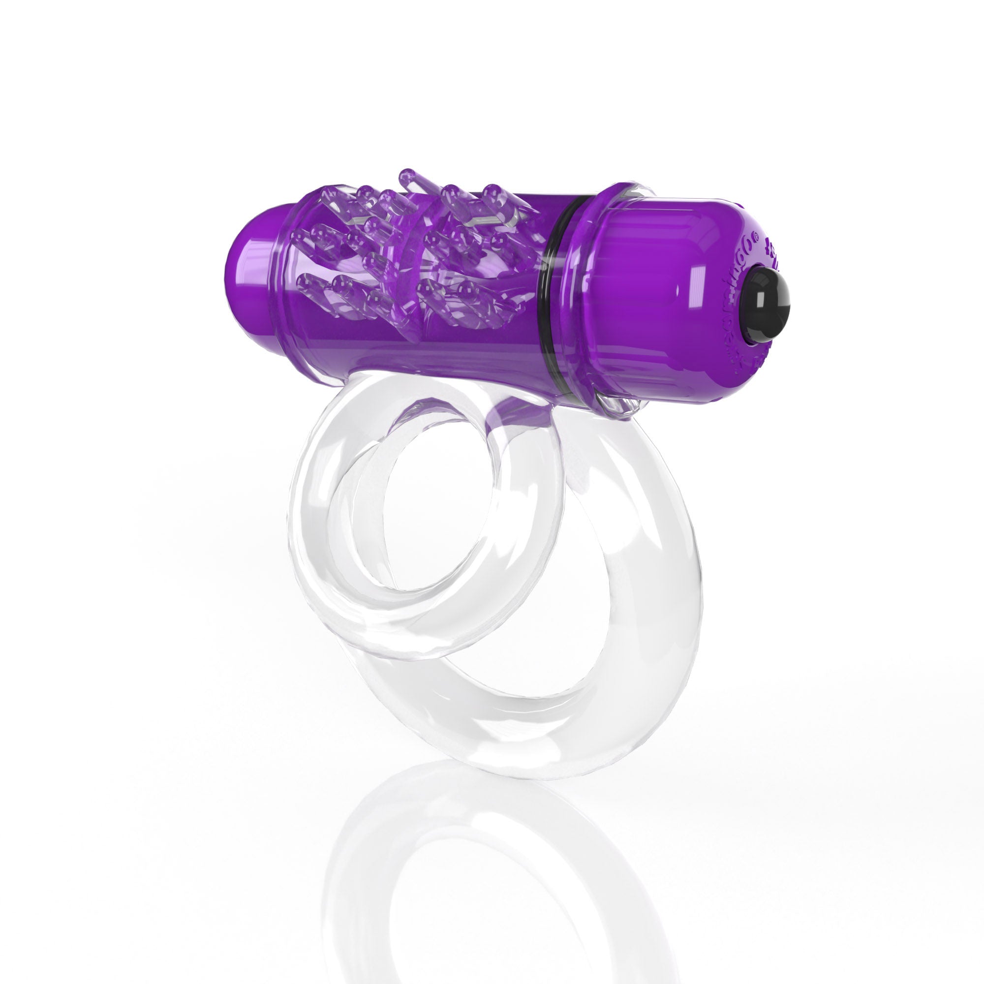 Double O 6 4B Low Pitch Bass Vibrating Ring with Raised Pleasure Ticklers and Extended Battery Life > Cock Ring > Vibrating