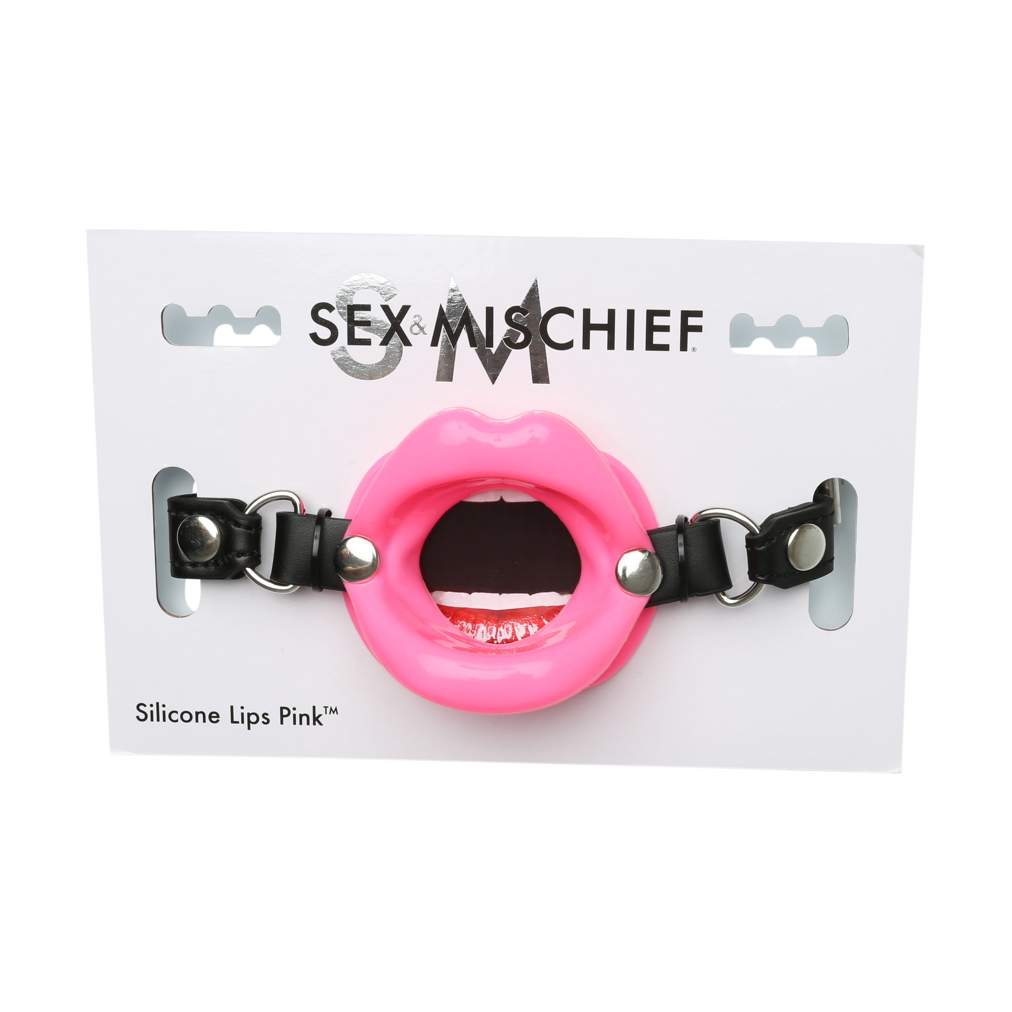 Sex & Mischief Silicone Lips Mouth Gag with 63.5 cm Strap Mouth Gag Pink > Bondage Gear > Gags and Bits