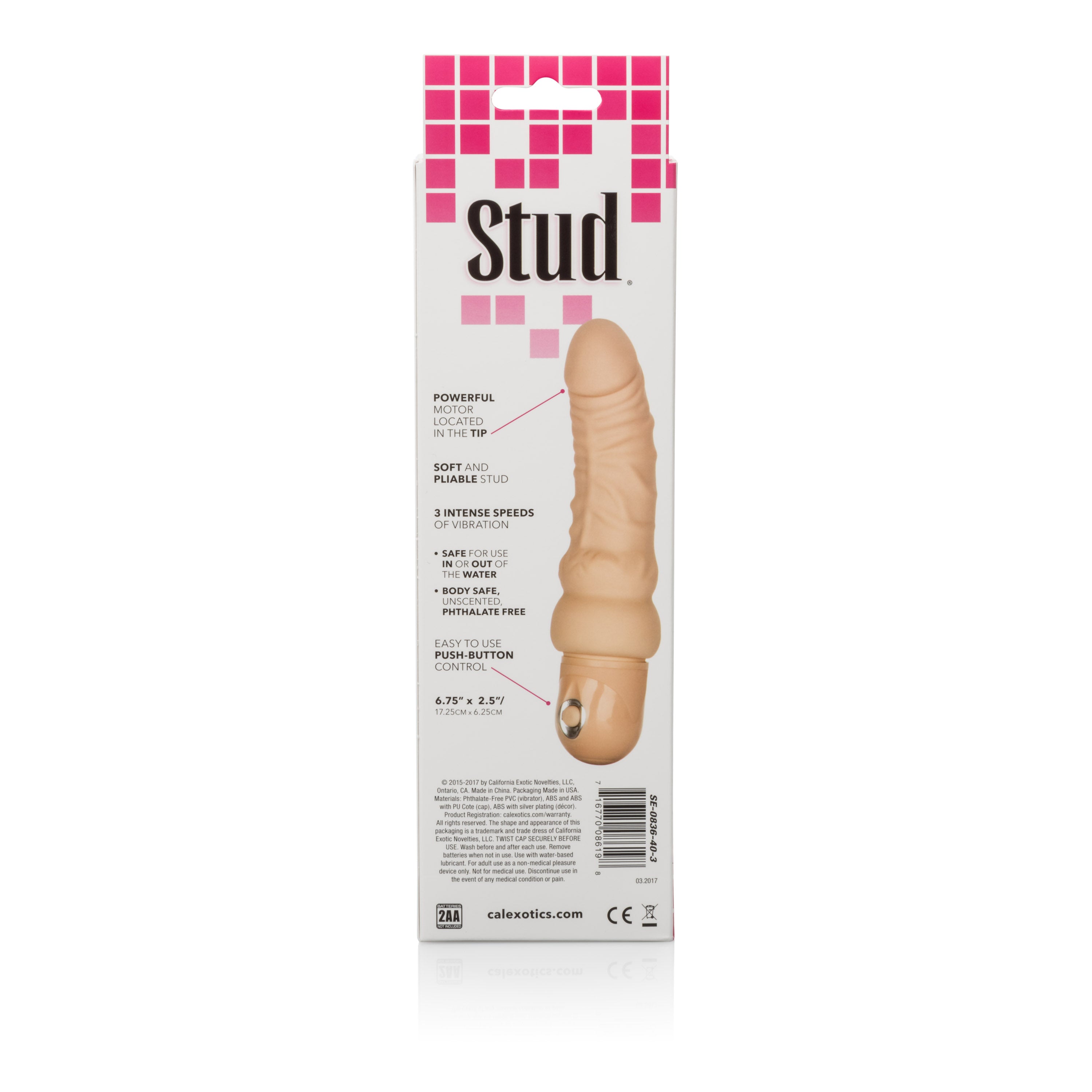 Waterproof Curvy Flesh Power Stud Vibrator Multi Speed Vibrators - G Spot
